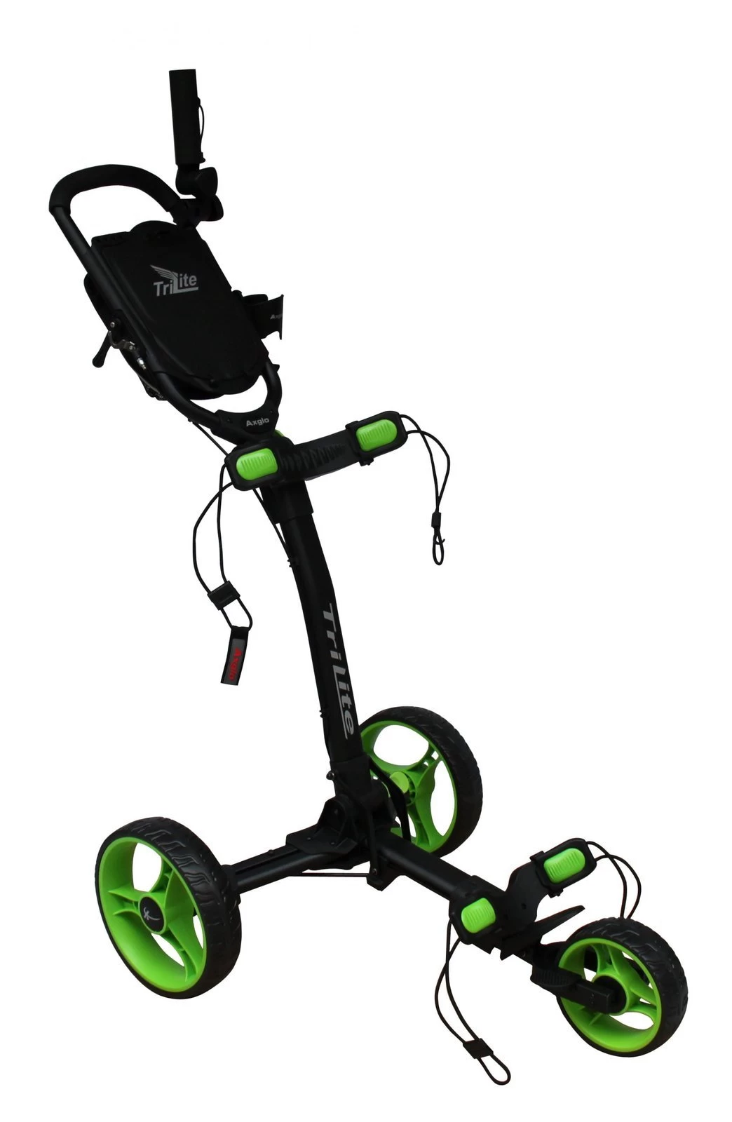 Axglo TriLite 3 Wheel Golf Trolley | Black/Green - Image 3