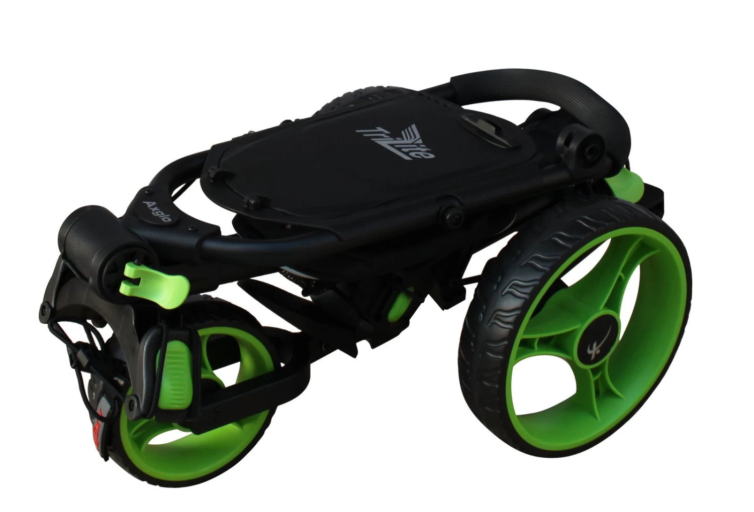 Axglo TriLite 3 Wheel Golf Trolley | Black/Green - Image 2