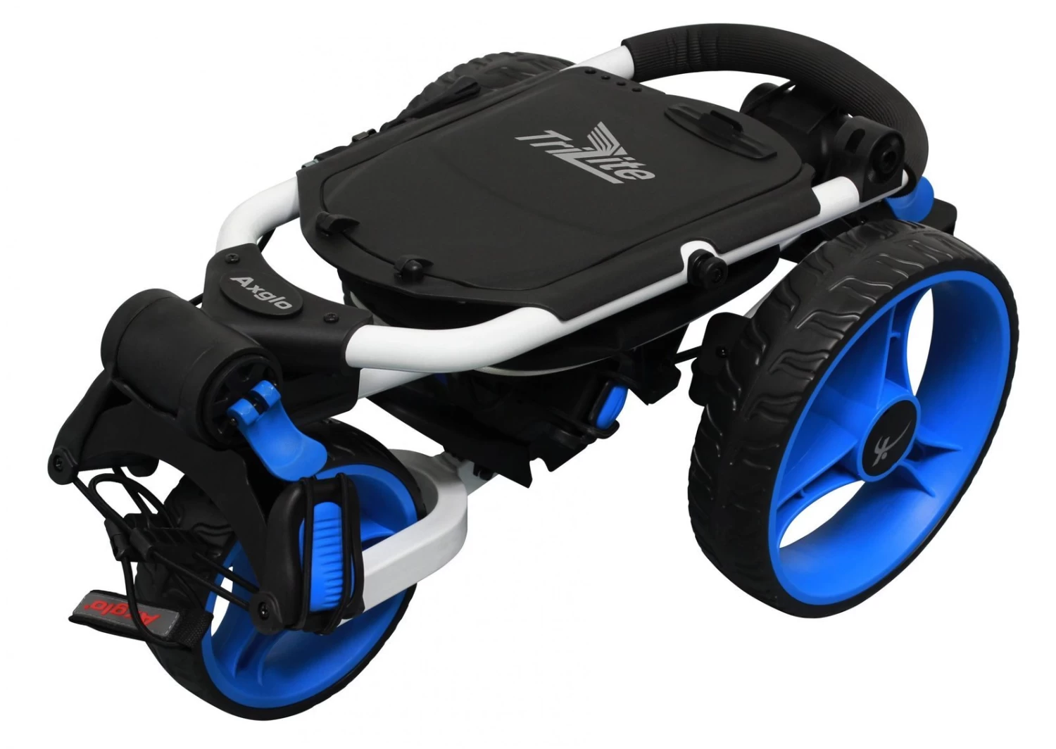 Axglo TriLite 3 Wheel Golf Trolley | White/Blue - Image 3