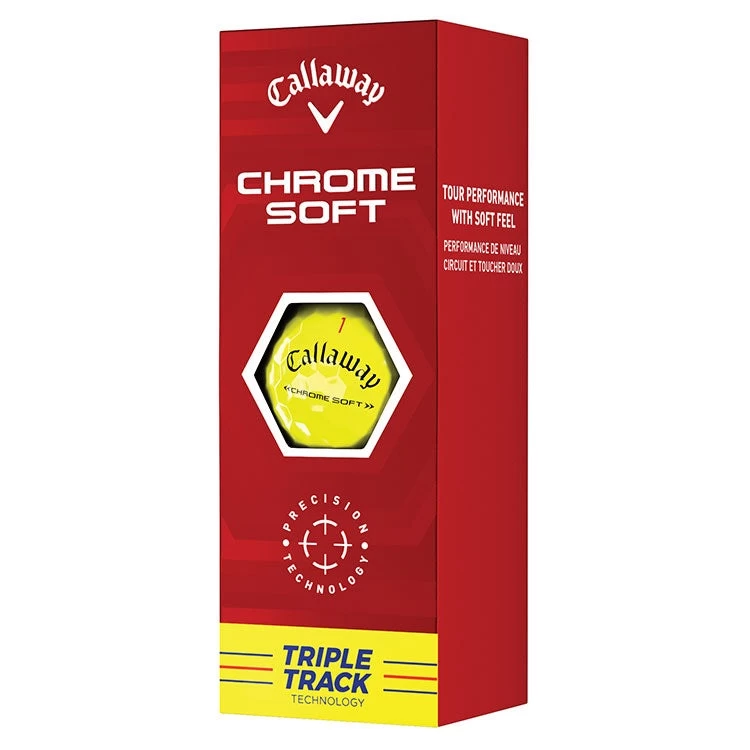 Callaway Chrome Soft Triple Track Golf Balls | Yellow - Image 3