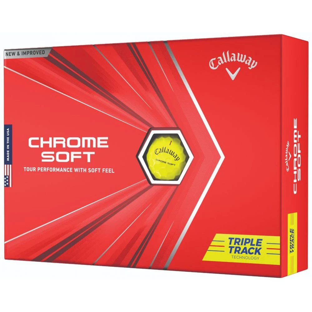 Callaway 2021 Chrome Soft Triple Track Golf Balls | Yellow
