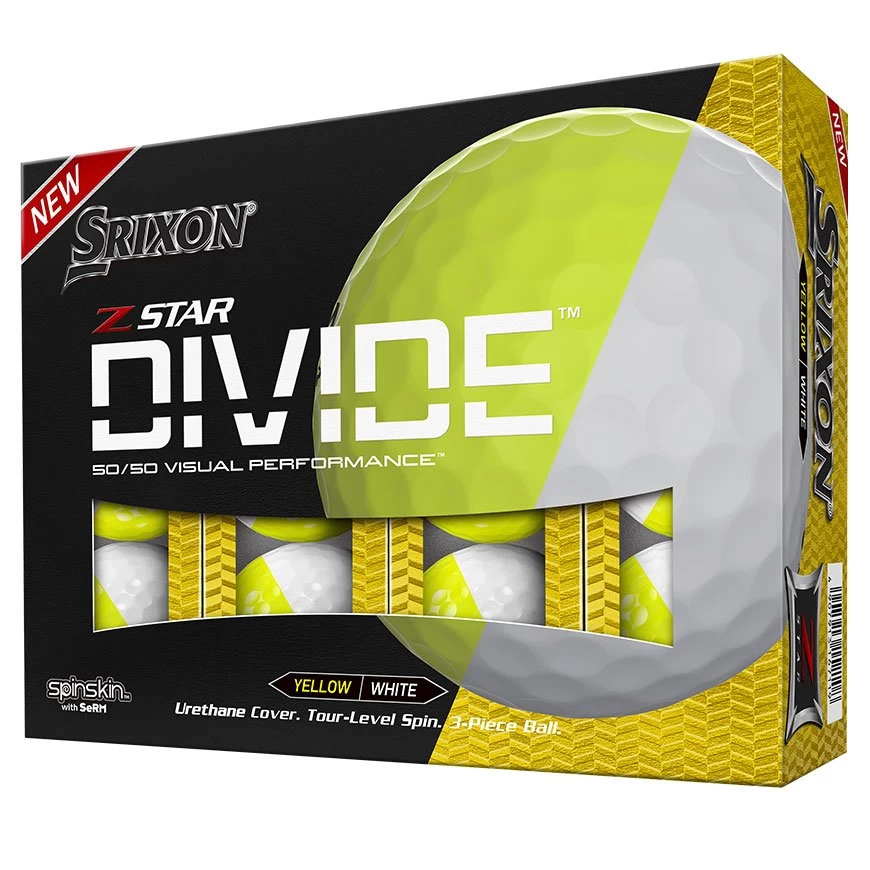 Srixon Z-Star Tour Divide Golf Balls | Yellow/White