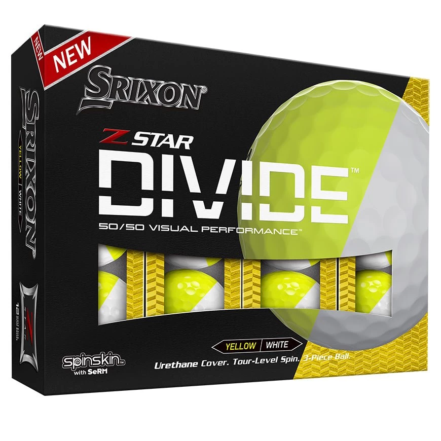 Srixon Z-Star Tour Divide Golf Balls | Yellow/White - Image 5