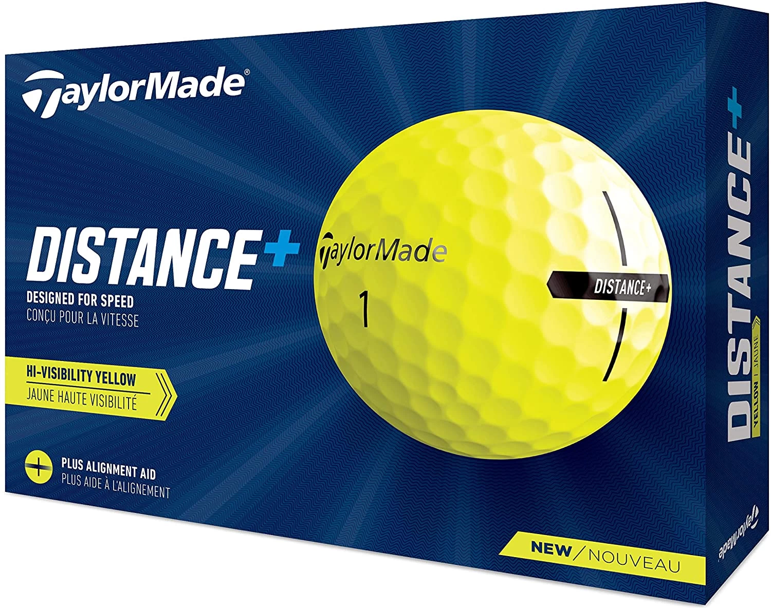 TaylorMade Distance Plus Golf Balls | Yellow