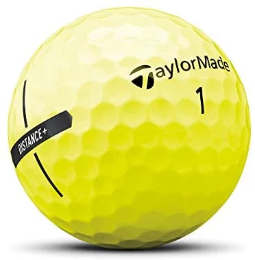 TaylorMade Distance Plus Golf Balls | Yellow - Image 2
